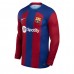 Barcelona Voetbalkleding Thuisshirt 2023-24 Lange Mouwen